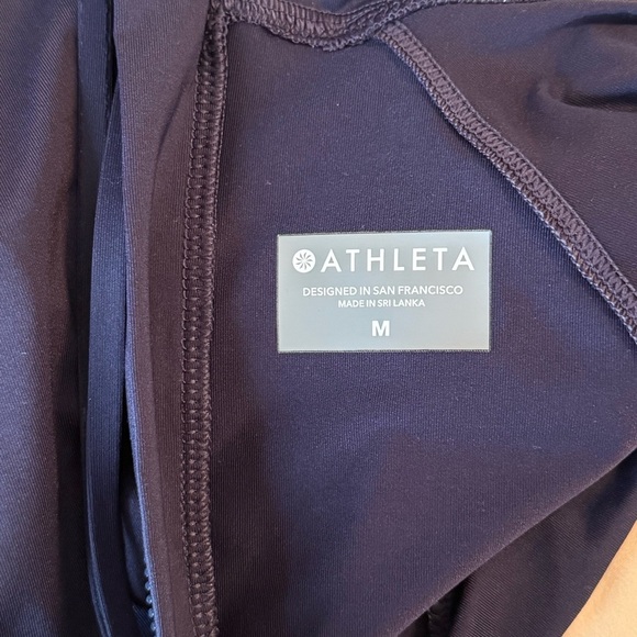 Athleta North Point Rashguard Women’s Size M Long Sleeve Zip Back Blue UPF 50+ - Picture 13 of 13